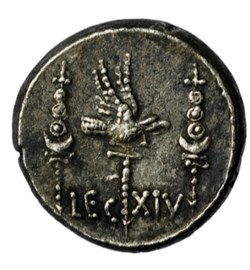 Marcus Antonius AR Denarius, Legio XIV 'Gemina', Germania Superiore