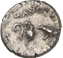 Marcus Antonius AR Denarius with M, Aemilius Lepidus
