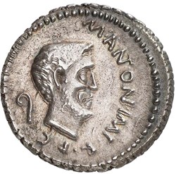 Marcus Antonius and Iulius Caesar AR Denarius, Cisalpine Gaul