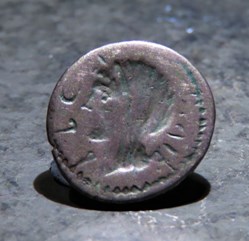 Marcus Antonius and Octavian - Incusum / Brockage Quinarius