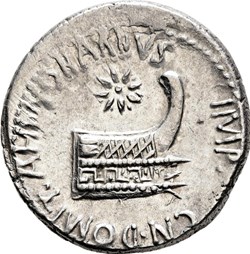 Marcus Antonius with Cn. Domitius Ahenobarbus AR Denarius