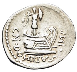 Cn. Domitius L.f. Ahenobarbus AR Denarius