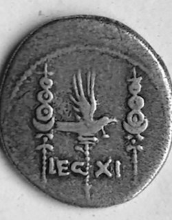 Marcus Antonius AR Denarius, Legio XI 'futura Claudia'