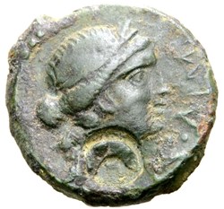 Lepidus Æ As, Gaul Antipolis mint, Venus / Victory
