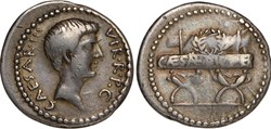 Gaius Octavius / Octavianus AR Denarius, [CAE]SAR·DIC·PER