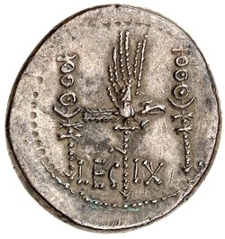 Marcus Antonius AR Denarius, Legio IX 'Hispana'
