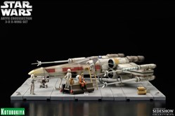 KOTOBUKIYA STAR WARS T-65 X-WING FIGHTER CROSS SECTION MODEL KIT 16x16 MINT