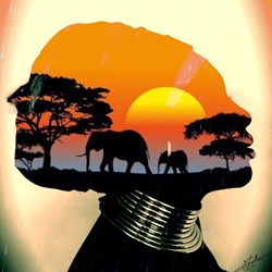 Profil d’un crépuscule d’Afrique