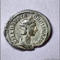 Orbiana. Wife of Severus Alexander. 225 - 226 AD. Silver Denarius.