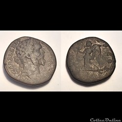 Septimius Severus. 193-211 AD. AE, Sestertius.