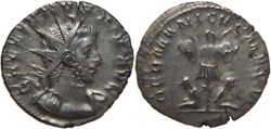 autre romaine 257-258 Gallien antoninien au revers Germanicus frappé à Trèves