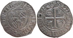 Auxonne 1391-1395 grand blanc type 1 à légende variée au nom de Philippe-le-Hardi