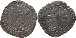Mâcon 1418-03 blanc dit "guénar" 6è émission type 2 variété Jean-sans-Peur au nom de Charles VI