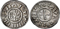 Chalon-sur-Saône 881 à 887 denier au nom de l'empereur Charles III le Gros