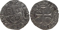 7/- Troyes 1389 petit-blanc "demi-guénar" 2è ém. au nom de Charles VI