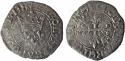 Auxerre 1419-1420 gros dit "florette" variété fautée au nom de Charles VI