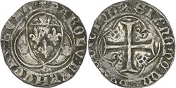 Orléans 1436 blanc aux couronnelles légende fautive kAR0LV au nom de Charles VII