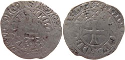 Auxonne 1327-1329 demi gros (maille blanche) hybride du règne de Eudes IV