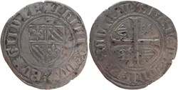 Auxonne 1391-1395 grand blanc type 1 fauté au nom de Philippe-le-Hardi