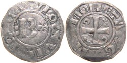 Chalon-sur-Saône 1143-1240 ? petit denier immobilisé au nom de Hugues II