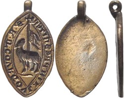 7/- Corgoloin 1350-1500 matrice de sceau de la curie