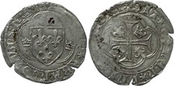 Mâcon ? 1488-04 douzain au nom de Charles VIII, variété BeneDICT et croix, émission non officielle