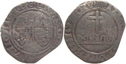 Auxerre 1422-1435 blanc aux écus accostés du duc Philippe-le-Bon au nom d'Henri VI d'Angleterre