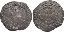Chaussin 1422-1423 blanc à l'écu dans un trilobe au nom de Philippe-le-Bon