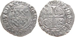 Cuisery 1416-1417 grand blanc au croissant sous "I" de BVRGVnDIe variété pour la duchesse Marguerite