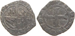 Cuisery 1421-1422 double tournois de type 1 variété fauté au nom de Philippe-le-Bon