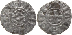 Mâcon 1137-1239 obole à la croix cantonnée au nom de Philippe Ier fautée FILPVS