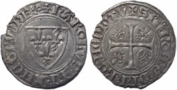 Mâcon 1390 à 1411 blanc dit "guénar" 2è émission type 3 au nom de Charles VI