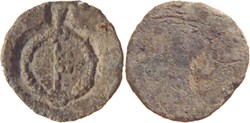 Abbaye de Cluny ? 1060-1140 méreau de plomb frappé à la clé de type 1 inversée, anépigraphe, uniface