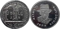 12/- Cluny 2024 jeton du jubilé du Centre d'Etudes Clunisiennes, Keneth John CONANT