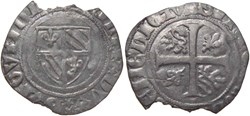 Auxonne 1395-1398 grand blanc type 2 avec signe initial fauté au nom de Philippe-le-Hardi