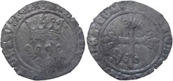 Chalon-sur-Saône 1420-06 à 1421-10 gros dit "florette" au nom de Charles VI