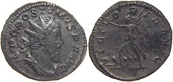Postume 260-261 antoninien au revers Victoria frappé à Trèves