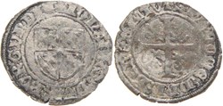 Cuisery 1416-1417 grand blanc au croissant sous "I" de BVRGVnDIe variété au nom de Jean-sans-Peur