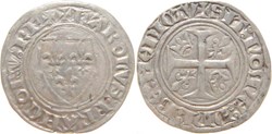 Mâcon 1390 à 1411 blanc dit "guénar" 2è émission type 3 RE+ point secret varié au nom de Charles VI