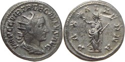 autre romaine 252 (fin d'année) Trébonien Galle antoninien au revers Pax frappé à Rome