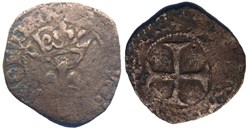 Mâcon 1421 double tournois dit "niquet" type 2 fauté variété au nom de Charles VI autre exemplaire