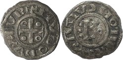 Chalon-sur-Saône 1113-1143 denier au nom du Duc de Bourgogne Hugues II