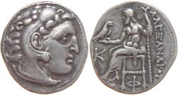 antiquité grecque Ionie Colophon -306 à -301 Antigone-le-Borgne drachme au nom d'Alexandre