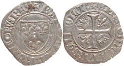 Mâcon 1417-12 à 1418-02 blanc dit "guénar" 6è ém. type 1bis Jean-sans-Peur au nom de Charles VI