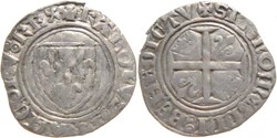 Mâcon 1412 à 1413 blanc dit "guénar" 4è émission type 2 au nom de Charles VI