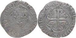 Villefranche-de-Rouergue 1447-01 blanc aux couronnelles au nom de Charles VII