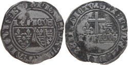 Mâcon 1423-1428 blanc aux écus accostés au nom de Henri VI d'Angleterre
