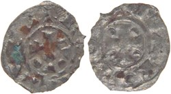 Mâcon 1137-1239 obole à la croix cantonnée au nom de Philippe Ier titulature inversée, revers fauté