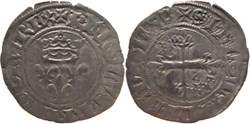 Mâcon 1418-9 à 1419-3 gros dit "florette" 3è émission ducale Jean-sans-Peur au nom de Charles VI
