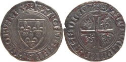 Mâcon 1390 à 1411 blanc dit "guénar" 2è émission type 3 variété au nom de Charles VI